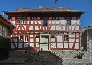 View from our courtyard with main entrance.